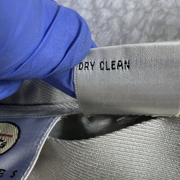 Talbots Pure Silk Pants Size 8 off white Side Zip Straight Leg Career Business - Picture 15 of 16